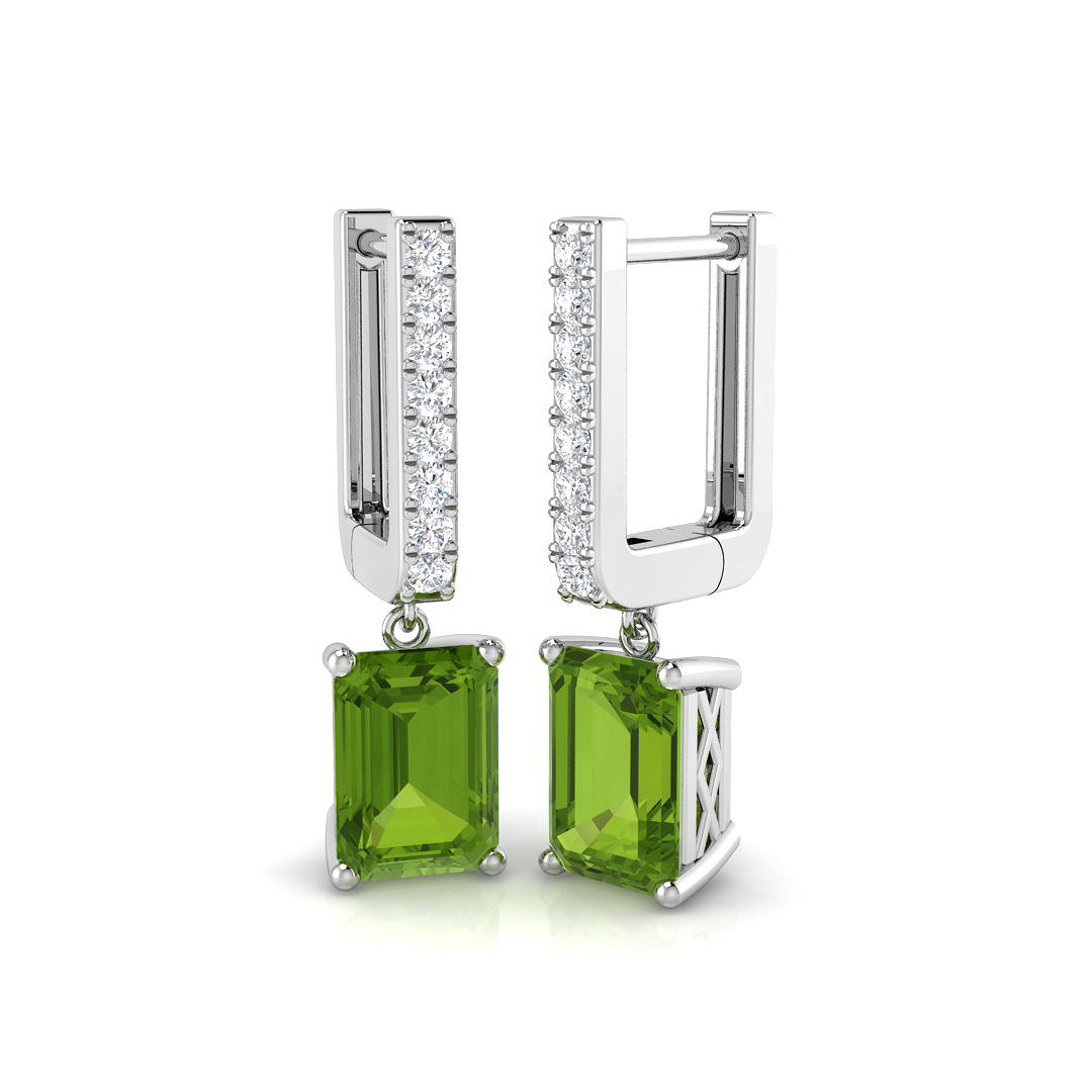 2.55 ct Peridot Emerald Earrings