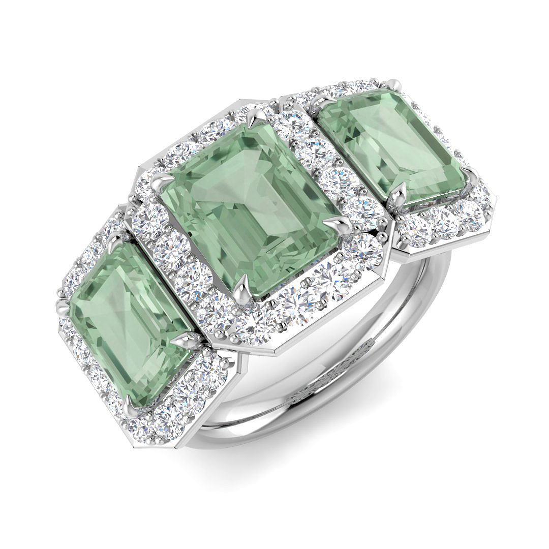 6.4 ct Amethyst Emerald Ring