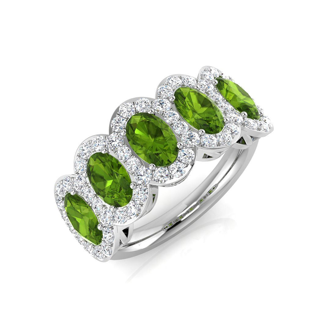 3.05 ct Peridot Oval Ring