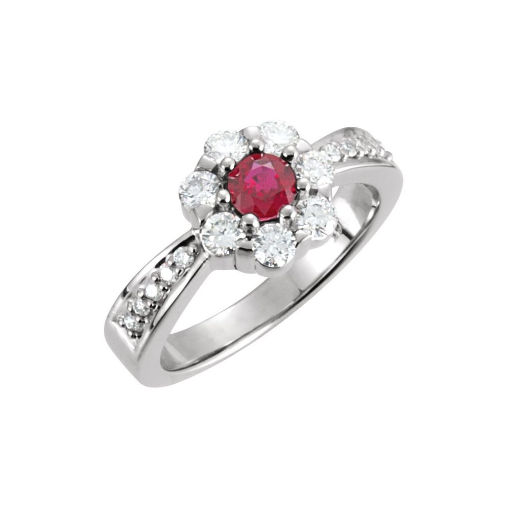 Emmy Natural Ruby 6 Prong  Engagement Ring
