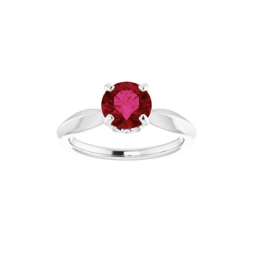 Myanna Natural Ruby 4 Prong  Engagement Ring