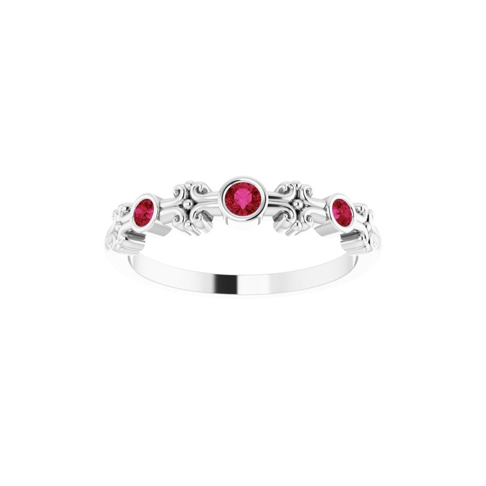 Zury 0.20 Carat Natural Ruby  Engagement Ring