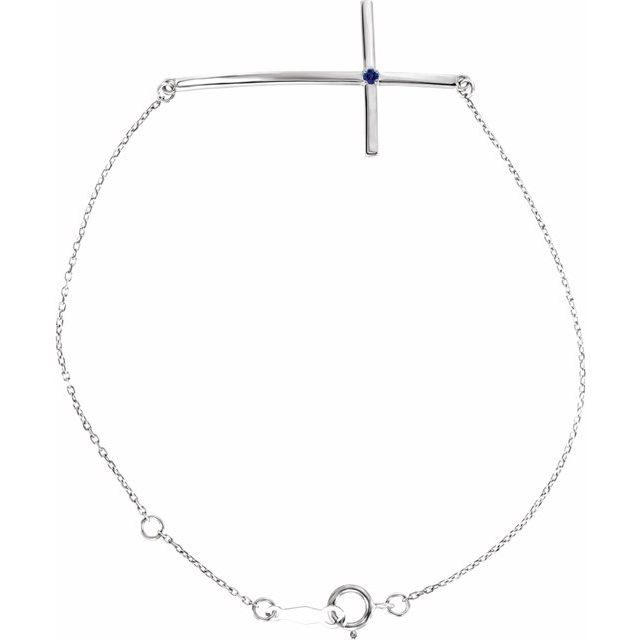 Trissa 0.04 Carat Blue Sapphire  Diamond Bracelet